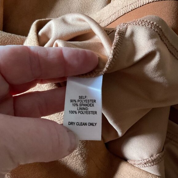 Lulu's Chic Tan Mini Dress. Spaghetti straps. Size M. - Picture 7 of 9